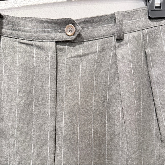 Lauren Ralph Lauren 100% Wool Pinstripe Pleated Trousers Size 10 | Old Money - Picture 4 of 9